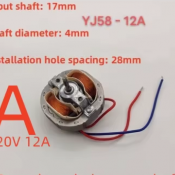 YJ58-12 /16A/20A CW Saat Yönünde 2 Kutuplu 4mm Mil Çapı Gölgeli Kutuplu Motor AC 100/120/220 V Etrafında Vantilatör Sıcak Fan