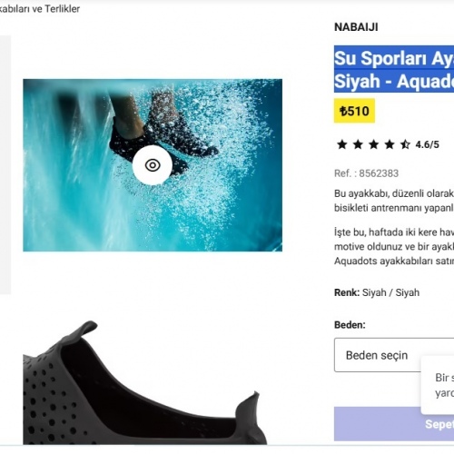 Su Sporları Ayakkabısı - Siyah - Aquadots