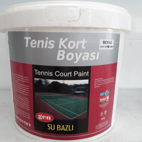GEN TENİS KORT BOYASI 20 KG Beyaz