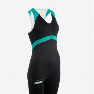 Kadın Triatlon Trisuiti - Siyah / Yeşil - SD 2977071